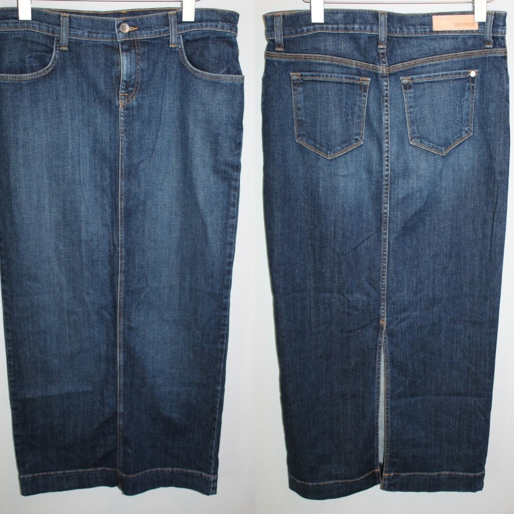 Baldwin The Kendall Long Jean Pencil Skirt HW7078 - Picture 2 of 5